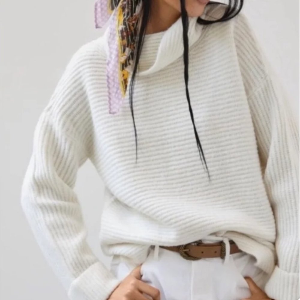 Pilcro Chunky Cowl Neck Oversized Sweater